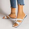 thumbnail image 2 of Women Slippers Flat Slip-on Sandals - White, 2 of 3
