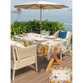 thumbnail image 5 of Outdoor Tablecloth with Umbrella Hole for Patio/Picnic/Party/Camping, Watercolor Flowers Waterproof Table Cloth Rectangle Table Cover Washable, Spring Sunflowers Daisy Butterflies Beige (54"x 80"), 5 of 8