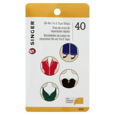 SINGER Oh No! Fix It Pre-Cut Double Sided Tape Strips, �� wide x 3 ��
