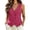 Hot Pink, variant on Women's Summer Cotton Linen Vest Tops Business Casual Button Down V Neck Sleeveless Cropped Tank Waistcoat, Orange, Size 2XL