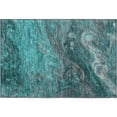 thumbnail image 2 of Addison Rugs Mayfield Washable Transitional Abstract Teal Rectangle Rug, 1'8" x 2'6", 2 of 5