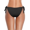 thumbnail image 4 of DORKASM Women's Side Tie Bikini Bottoms with High Waist - Adjustable String Swim Pant for Comfort & Fit Black M, 4 of 5