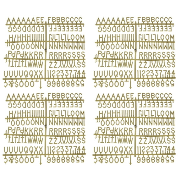 Uxcell 3/4" Letter Board Letters Only, 7 Pcs 1029 Felt Letters for Letter Boards Universal, Bronze