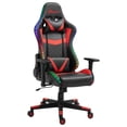 thumbnail image 3 of Vinsetto Racing Gaming Chair with RGB LED Lights, Adjustable Height, Gamer Office Chair, Computer Desk Chair, Black/Red, 3 of 10