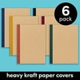 thumbnail image 3 of Título del producto: Cuadernos PAPERAGE, paquete 6, cubierta kraft con lomos joya, 120 páginas, papel rayado, tamaño pequeño - Uso escolar, oficina u hogar, 3 of 3
