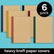 thumbnail image 3 of Título del producto: Cuadernos PAPERAGE, paquete 6, cubierta kraft con lomos joya, 120 páginas, papel rayado, tamaño pequeño - Uso escolar, oficina u hogar, 3 of 3