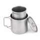 thumbnail image 5 of Taza de Agua de Picnic de Campamento de Titanio Ultraligero de Agua Con Plegable de 300 ml / 350ml / 450ml / 550ml / 650ml / 750ml, 5 of 7