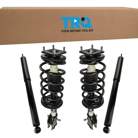 TRQ Front and Rear Complete Strut Assembly & Shock Absorber Kit Complete Strut & Coil Spring Assembly Fits Select 2007-2015 Mazda CX-9