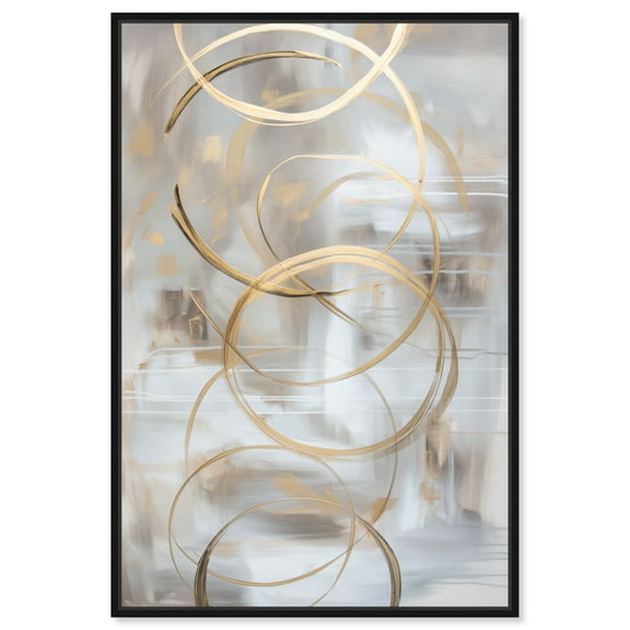 Dune Impressions II Canvas Elegant Gold Abstract by Art Remedy, Black Frame, 10" x 15"
