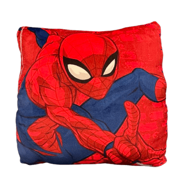 Spiderman Pillow 12x12 - Soft Plush Cushion for Kids' Bedroom or Playroom