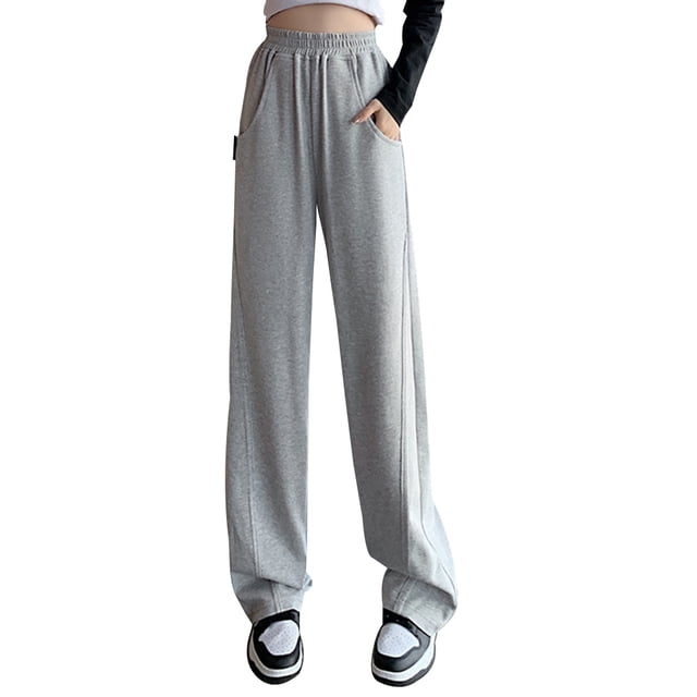 Pantalones palazzo de pierna ancha con cordón en la cintura para mujer de verano