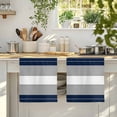 thumbnail image 4 of Navy Blue Grey Stripe Kitchen Towels Set of 4, Modern Art Horizontal Striped Absorbent Dish Towels for Kitchen, Microfiber Hand Towel, Quick Drying Tea Towel for Cleaning Decorative Dishcloths, 4 of 7