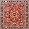 thumbnail image 1 of Ahgly Company Indoor Square Traditional Light Copper Gold Persian Area Rugs, 4' Square, 1 of 6