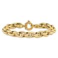 thumbnail image 3 of Auriga Fine Jewelry 14K Yellow Gold and Textured Link 7.5In Bracelet 7.5 inch for Women, 3 of 5