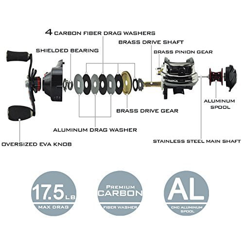 KastKing Royale Fishing Gear Equipment, Casting Conventional Fishing Reel,  Trolling Reels with Rod and Reel Combo 