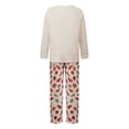 thumbnail image 3 of Thanksgiving Matching Pajamas for Family Letter Maple Leaf Print Long Sleeves Top Pant Loungewear, 3 of 10