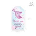 thumbnail image 5 of Koyal Wholesale Kids Party Favor Classic Thank You For Making My Birthday Party A Splash Gift Tags with String, Mermaid, 5 of 5