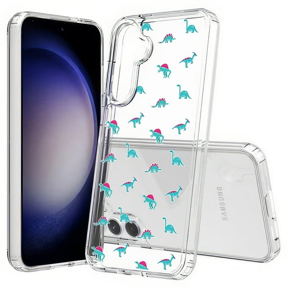 TalkingCase Slim Fit Phone Case Compatible for Samsung Galaxy S25 Plus(Not S25/ S25 Ultra), Cute Dinosaur Clear Print, Lightweight,Flexible, USA Print
