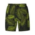 thumbnail image 4 of Lsque Mens Swim Trunks Tropical Palm Leaves Fern Leaf Pattern - Bathing Suit Compression Liner - Beach Swim Shorts Swimwear - (S-3XL) - Stretch Quick Dry -XX-Large, 4 of 9