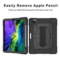 thumbnail image 7 of iPad Pro 11 Case 2020 with Pencil Holder, iPad Pro 11 2nd Generation Case, Allytech Kids Friendly Heavy Duty Shockproof Protective Covers with 360 Rotate Stand /Hand Strap/ Should Belt, Black+Black, 7 of 7