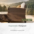 thumbnail image 6 of Sophia & William 8 Pieces Wicker Patio Furniture Set with 56" Fire Pit Table 9-Seat Outdoor Conversation Set , Beige, 6 of 11