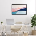 thumbnail image 2 of Stupell Industries Minimalist Landscape Blue and Pink Black Framed Giclee Art, design by Petal Prints Design, 2 of 8