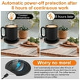 thumbnail image 4 of Smart Mug Warmer Set With Mug And Lid Auto Shut Off Heated Mug Smart Ceramic Mug Warmer Portable Coffee Cup Heating Plate For Office Travel Kitchen, 4 of 9