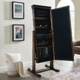 thumbnail image 3 of Linon Angela Cheval Mirror, Walnut, 63 inches High, 3 of 13