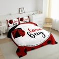 thumbnail image 3 of Castle Fairy Red Ladybird 2pcs Bedding Comforter Set,Polka Dots Twin Comforter Sets,Cartoon Ladybug Breathable Bedding Set,Luxury Kawaii Bedroom Decor,Reversible, 3 of 8