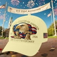 thumbnail image 5 of 250th Anniversary Hat with Eagle Print, U.S. Retro Patriotic Baseball Cap, Adjustable Vintage Washed Style, Celebrate 1776 - 2026 American Freedom and Legacy, Red, 5 of 7
