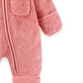 thumbnail image 5 of Mgmyaa Newborn Baby Fleece Footie Snowsuit Hooded Bunting Jumpsuit Winter Warm Romper Onesie Fullbody Outfit Girls Boys, 5 of 5