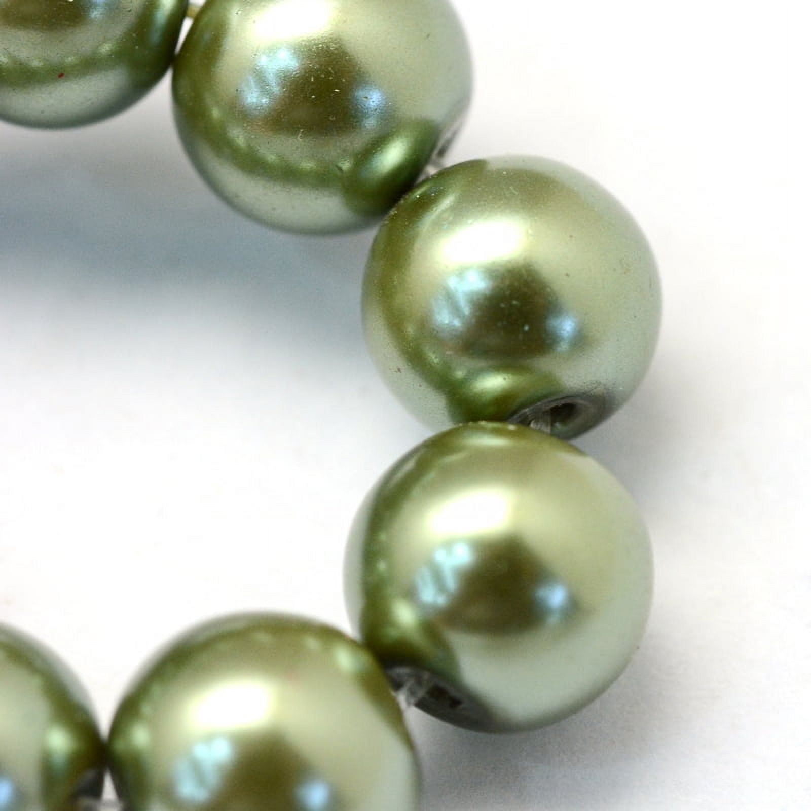 20strands Baking Painted Pearlized Glass Pearl Round Bead Strands Olive Drab 4~5mm Hole: 1mm about 200~210pcs/strand 31.4 inch