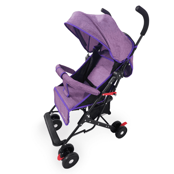 Carriola de Paseo Plegable con Toldo y Respaldo Reclinable purpura Grande