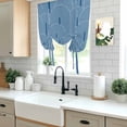 thumbnail image 5 of Navy Blue Ombre Balloon Curtains 63 Inch Length for Living Room/Bedroom, Farmhouse Stripes Modern Abstract Art Rod Pocket Privacy Door Curtains Decorative Tie Up Shade for Window 52"x63", 5 of 8