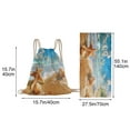thumbnail image 3 of HengDidi 2-in-1 Beach Towel and Drawstring Bag - Microfiber Digital Print Convertible Towel with Sand-Free Fast-Drying Fabric, Size 140x70cm, Lightweight for Travel Pool Picnic, 3 of 9