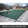 thumbnail image 4 of VEVOR Pool Safety Cover Fits18x36ft Inground Safety Pool Cover Green Mesh with 4x8ft Center End Steps Solid Pool Safety Cover for Swimming Pool Winter, 4 of 9