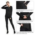 thumbnail image 6 of Baleaf Women's Thermal Fleece Tops Long Sleeve Running t-Shirt with Thumbholes Zipper Pocket Black Size S, 6 of 7