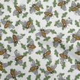 thumbnail image 1 of oneOone Silk Tabby Forest Green Fabric Honey Bees Craft Projects Decor Fabric Printed By The Yard 42 Inch Wide, 1 of 4