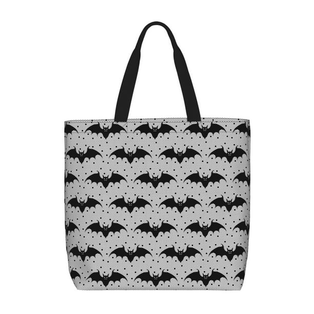 Easygdp Bat Bolsa Tote para Mujer, Bolso de Hombro para Trabajo, Playa, Viajes, Compras y Supermercado