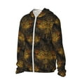 thumbnail image 2 of Fotbe Gold Dragonfly Mandala Men's Women's UPF 50+ Sun Protection Jacket Hooded Cooling Shirt with Pockets Hiking Outdoor Performance-X-Large, 2 of 8