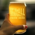 thumbnail image 3 of Bevvee Beer Can Pint Glass 16 oz Downhill From Here Ski Enthusiast Gifts Beer Glasses, 3 of 4