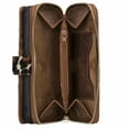 thumbnail image 5 of iPhone 12 Pro Max Zipper Full Grain Leather Wallet Case Purse with Phone Holster, 5 of 25