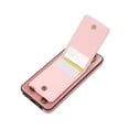 thumbnail image 5 of Wallet Back Case for Samsung Galaxy A05 with Wrist Strap, Stylish Magnetic Card Holder Finger Ring Kickstand PU Leather Lanyard Shockproof Slim Phone Case for Samsung Galaxy A05, Pink, 5 of 7