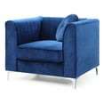 thumbnail image 3 of Glory Furniture Delray Velvet Chair in Navy Blue, 3 of 6