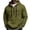 Army Green #0271, variant on Mens Pullover Hoodie Fleece Sweatshirt Chest Zip Pockets Kangaroo Pocket Casual Hooded Top