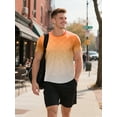 thumbnail image 3 of APTRO Men's and Big Men's Workout Shirt Athletic Core Shirt Quick Dry Moisture Wicking Short Sleeve Performance T-Shirt Gradient Orange,Sizes S-3XL, 3 of 11