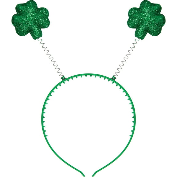12 Count Bulk Pack St. Patrick's Day Plastic Headbands w/ Glitter