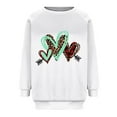 thumbnail image 3 of Juebong Love Sweatshirt Love Sweater Valentine's Day Gift for Her Love Gift Idea for Women Valentines Day Sweatshirt Spring Love Top,White shirts for women,XXL, 3 of 3
