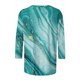 thumbnail image 5 of ICHUANYI ClearanceWomen's Fashion Printed T-shirt Mid-length 3/4 Sleeves Blouse Round Neck Casual Tops(Blue, S) ICHUANYI WER20232080504206, 5 of 5
