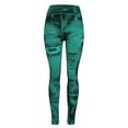 thumbnail image 2 of CAICJ98 Womens Leggings For Work Cross Waist Yoga Leggings High Waisted Tummy Control Workout Running Pants Green,L, 2 of 5